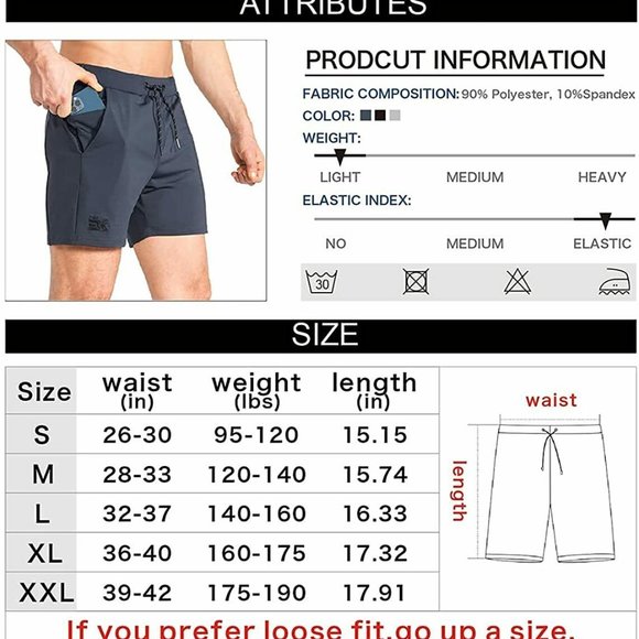 New Men's Lightweight Gym Shorts, Bodybuilding - Picture 5 of 6